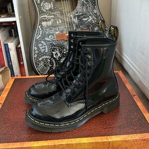 Dr. Martens patent leather combat boots